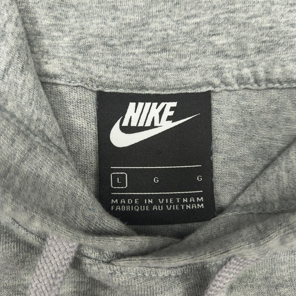 Nike Mens Sportswear Hoodie Grey Embroidered Logo Pullover Size Large L - Picture 6 of 9